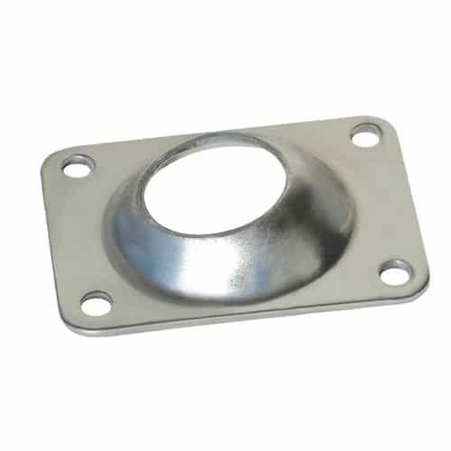 BASE RETTANGOLARE A 60° IN ACCIAIO INOX AISI 316