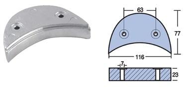 ANODO A PIASTRA 90-140 HP