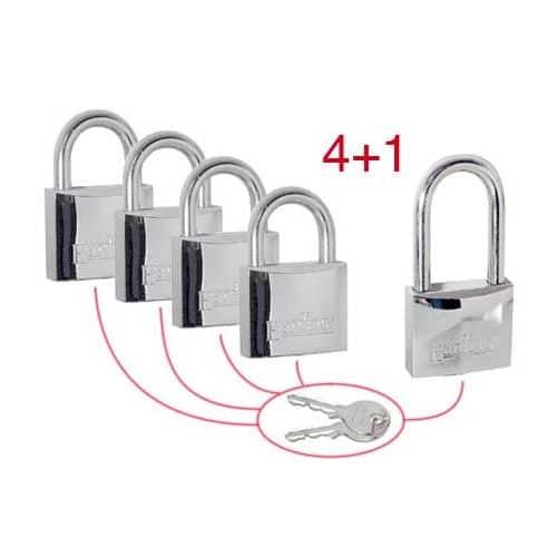 SET LUCCHETTI 4+1 HARDINOX MASTER KEY