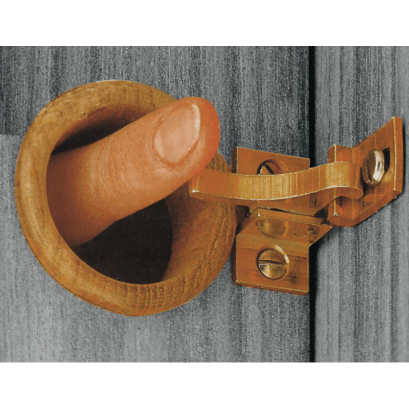 CHIUSURA OTTONE CON BOCCOLA TEAK