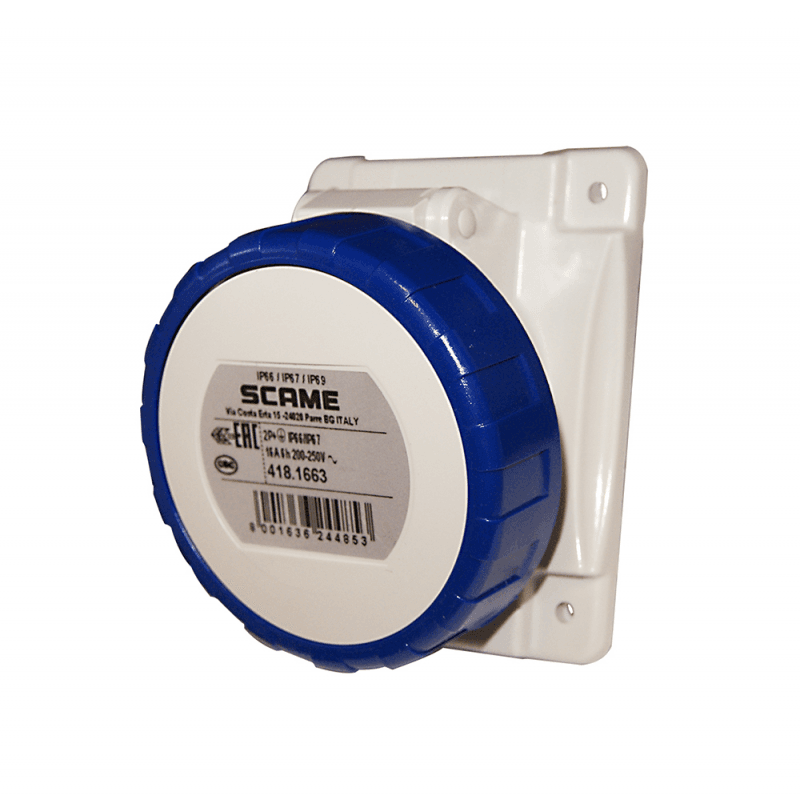 PRESA STAGNA 2P+T 220V. 16A IP67