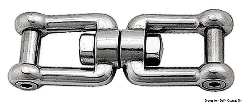 Girella inox grillo/grillo con perno a filo 8 mm