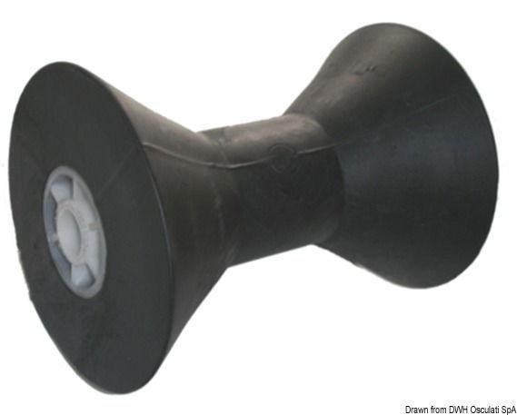 Rullo centrale nero 205 mm Ø foro 25 mm