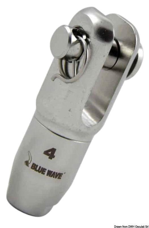 Terminale forcella per rig tessile per cima Ø6 mm