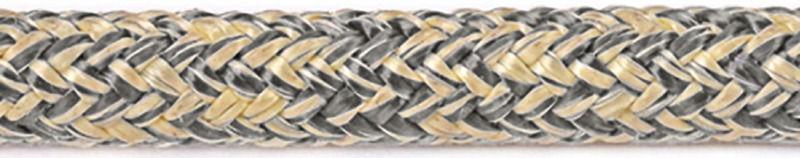 Doppia treccia misto Kevlar poliestere grigia 12mm