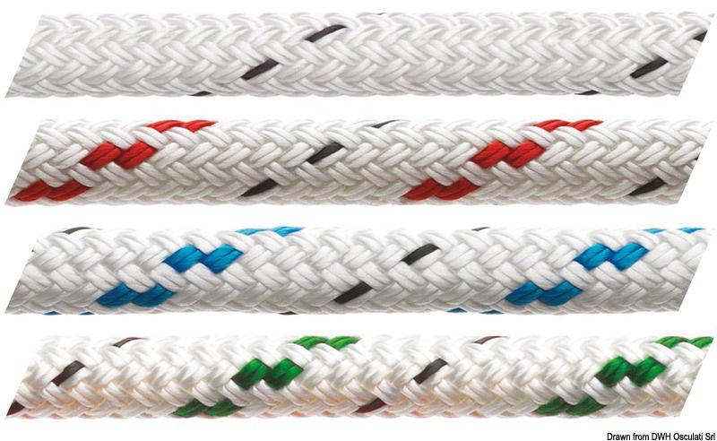 Cima Marlow Doublebraid con segnalino bianco 6 mm