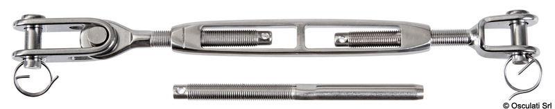 Tenditore sartiame cannula aperta 5/16" cavo 4 mm