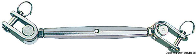 Tenditori inox 6 mm due forcelle snodate