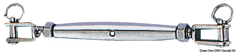 Tenditore inox 4 mm due forcelle fisse