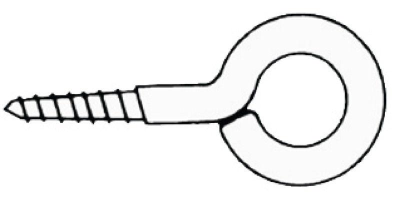 Occhioli inox vite 32 x 3,5 mm (blister 7 pz)