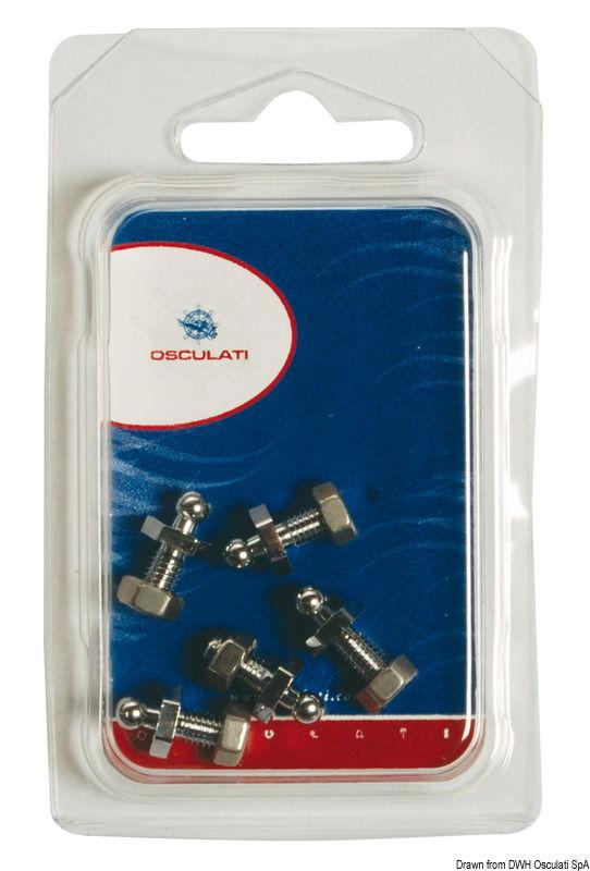 Bottone maschio Loxx Inox vite + dado