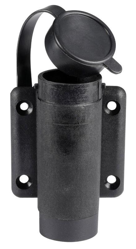 Basetta nylon nera a parete 3 contatti