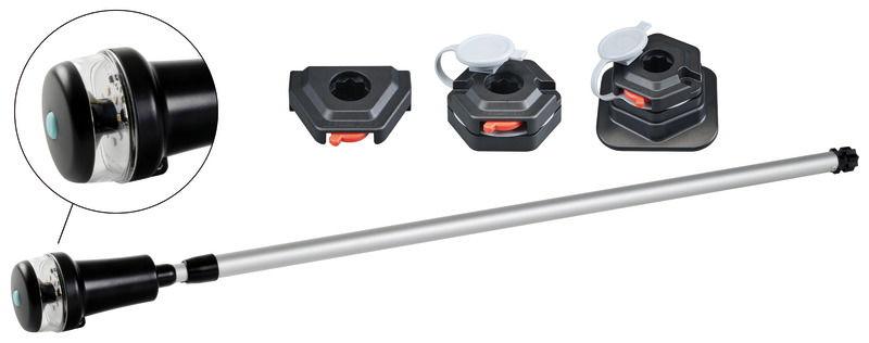 Luce di via bianca 360°+rossa/verde su tubo teles.