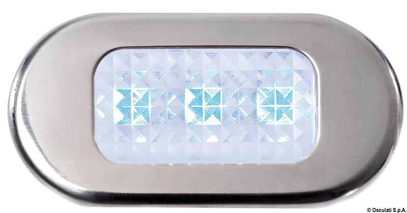 Luce cortesia inox 3 LED blu