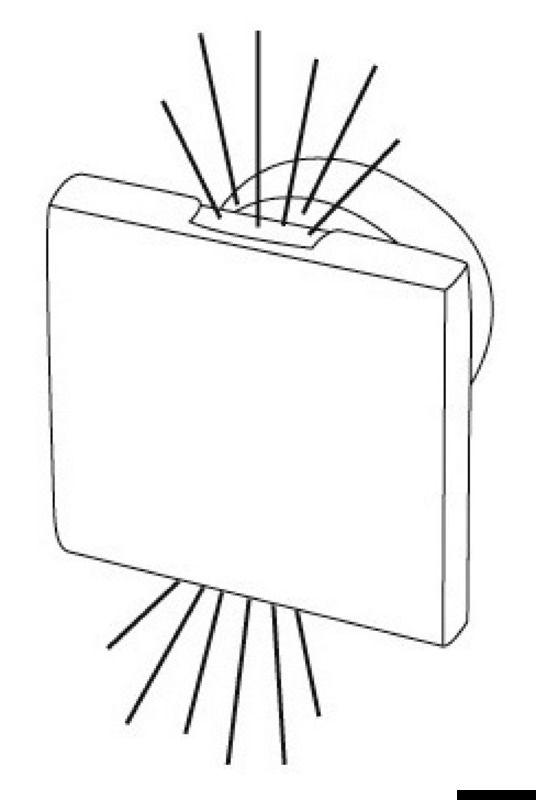 Luci di cort. LED SQUARE luce bianca doppio fascio