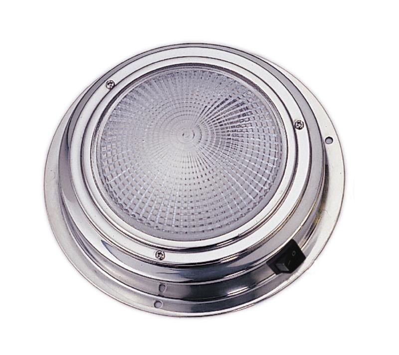 Plafoniera inox luce Led diam. 169 mm