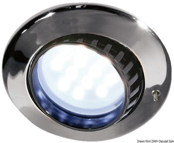 Plafoniera Comet 9 LED ABS cromato con interruttor