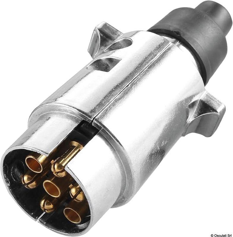 Spina 7 poli in metallo con contatti a serrafilo