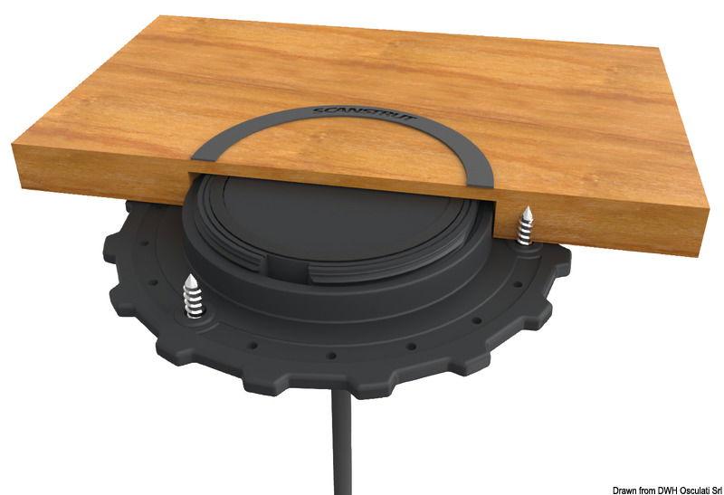 Caricabatterie wireless stagno ROKK a scomparsa 10W