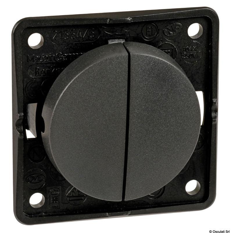 Interruttore doppio cromato