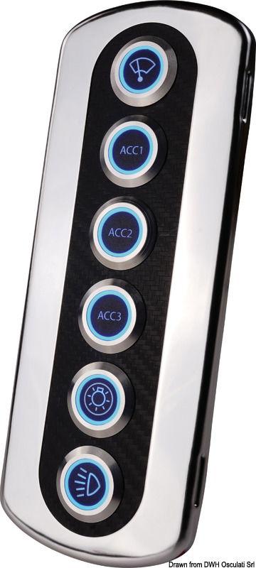 Pannello interruttori in fibra di carb. LED blu