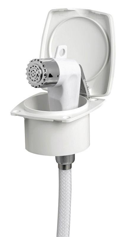 Doccetta Boris bianca tubo PVC 2,5 m