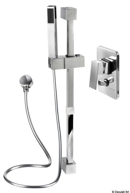 Saliscendi doccia con misc.Square V.2 tubo in PVC