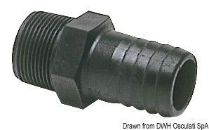 Portagomma nylon maschio 1" 1/2