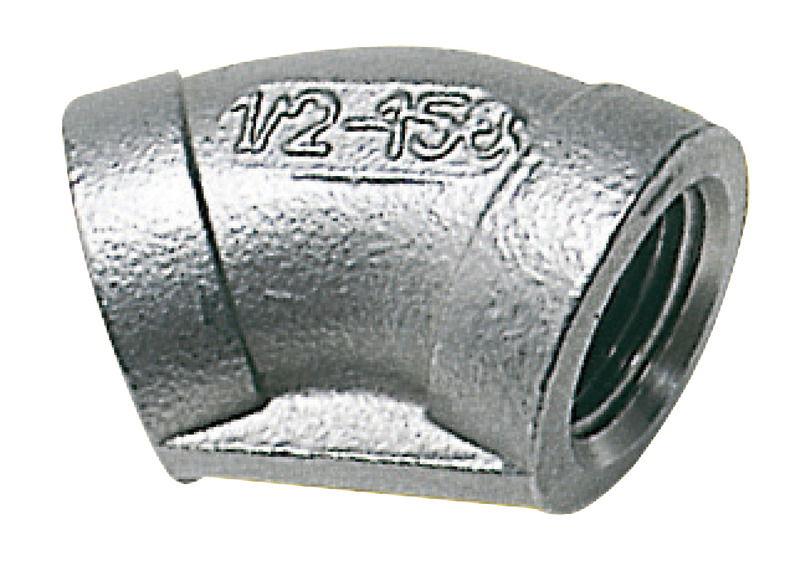 Gomito inox femmina/femmina 45° 1/2"