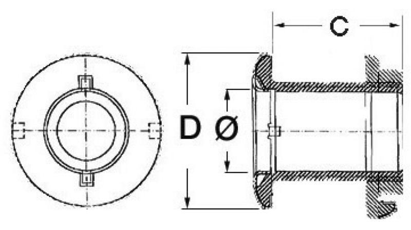 Scarico a mare inox lucido 2"