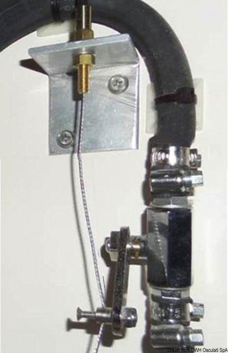 Staffa inox per comando flessibile a distanza