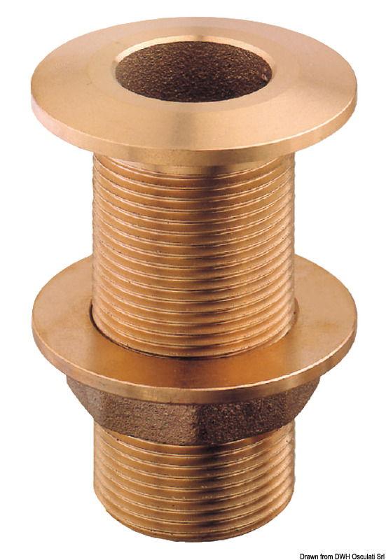 Scarico a mare in bronzo 3/8"