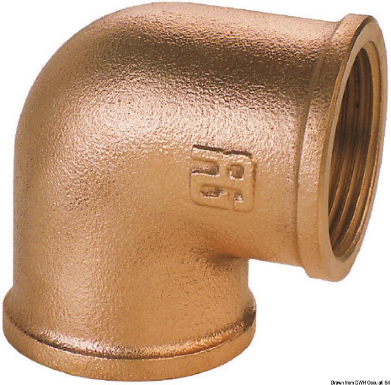 Gomito 90° F-F in bronzo 1/2"