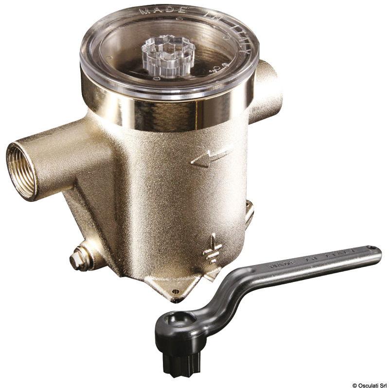 Filtro depurazione acqua in ottone nichelato 3/4"