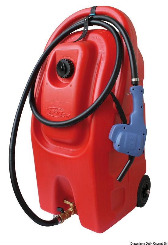 Tanica per benzina con ruote 59 lt omologato UN
