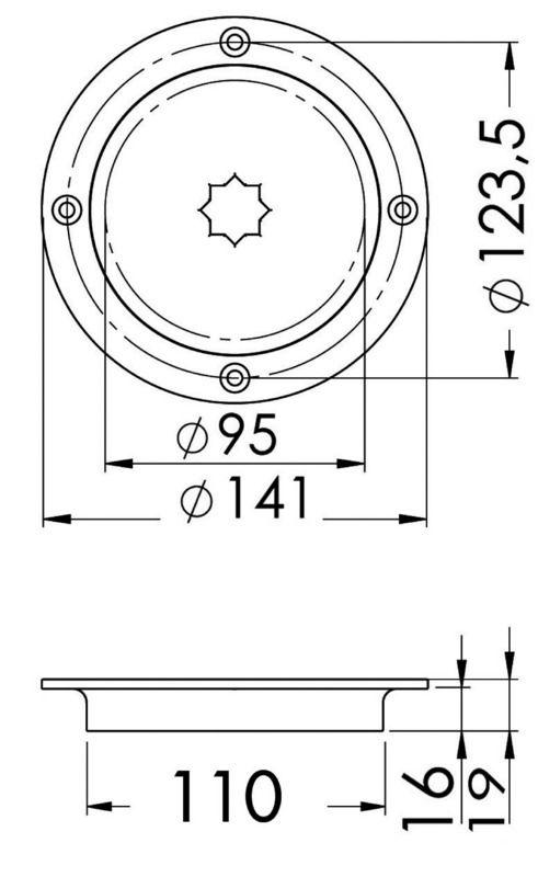 Botola ispezione AISI 316 passaggio 95 mm