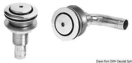 Sfiato inox 90° testa 45 mm