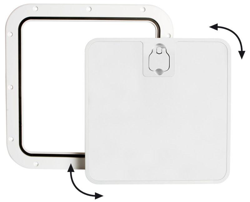 Portello estraibile bianco 375 x 375 mm