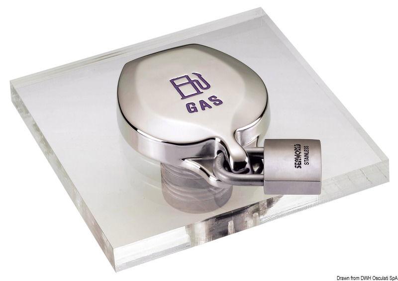 Antifurto per tappi con scritta "Gas"