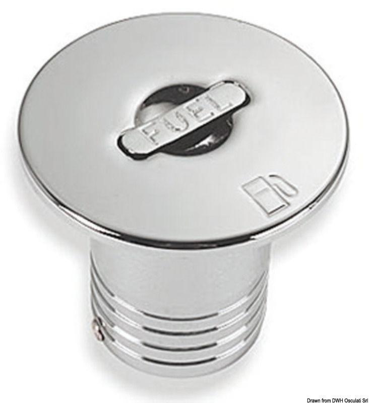 Tappo ottone cromato a filo Fuel 50 mm