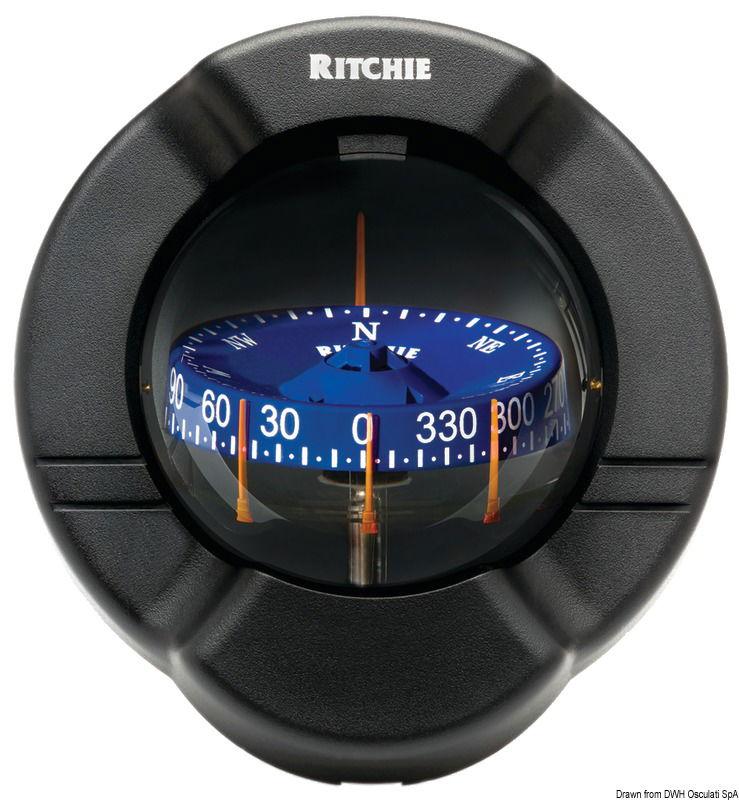 Bussola Ritchie Venturi Sail 3"3/4 nera/blu