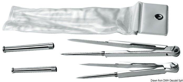 Compasso ottone cromato 180 mm