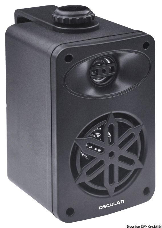 Coppia di casse stereo 2 vie per interno nere 4" - 2X120W