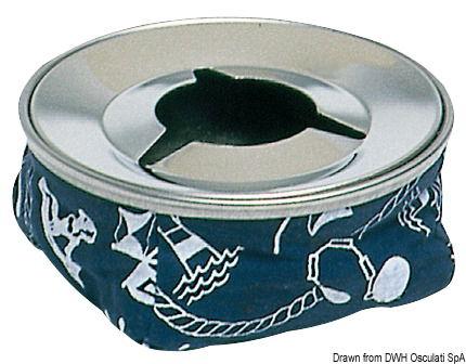 Posacenere acciaio inox blu