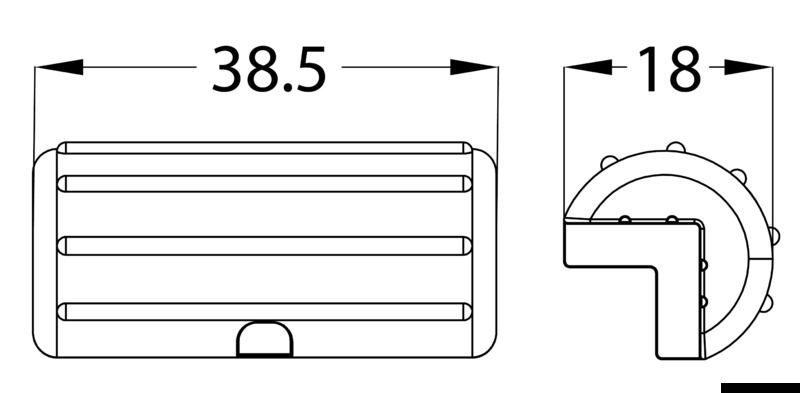 Protezione per pontile CORNER blu