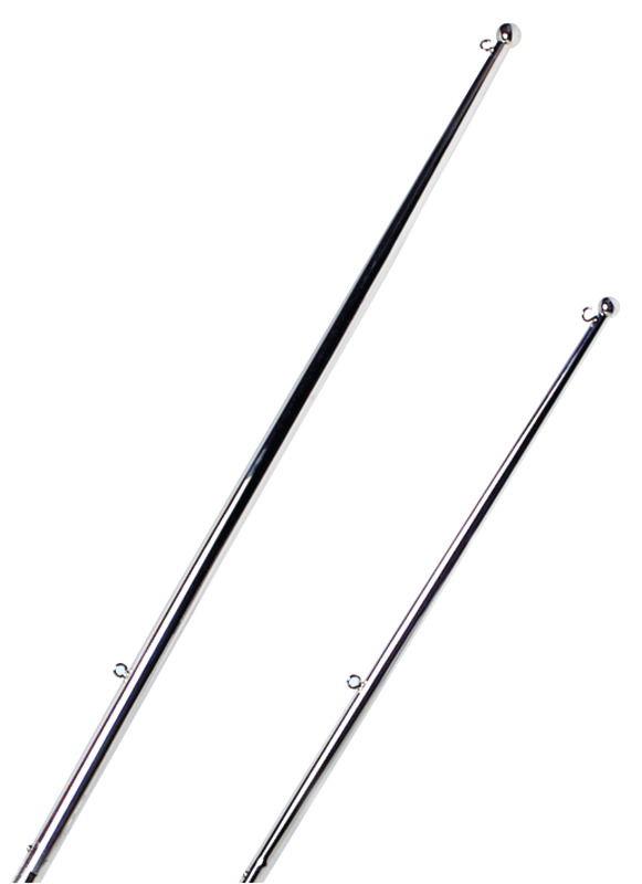 Asta bandiera inox con pallina 1200 mm