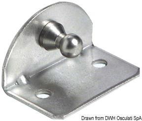 Piastrina 90° sfera 10 mm interna