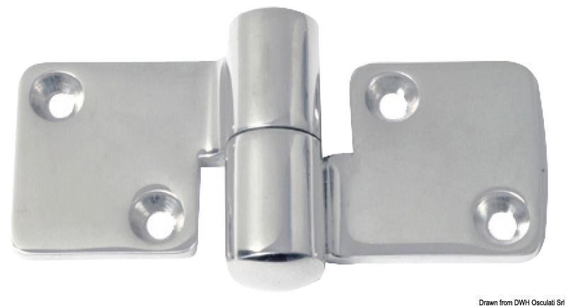 Cerniera inox sfilabile sinistra 100x50 mm