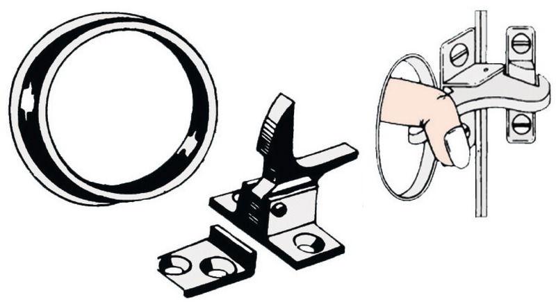 Chiusura a molla nylon nero