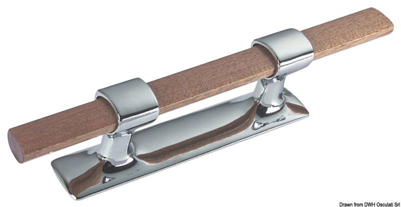 Bitta ottone cromato e legno mm 260